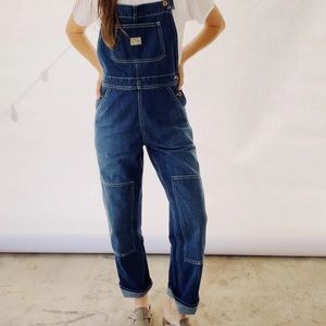 Hey Gang Kneepatch Overalls denim